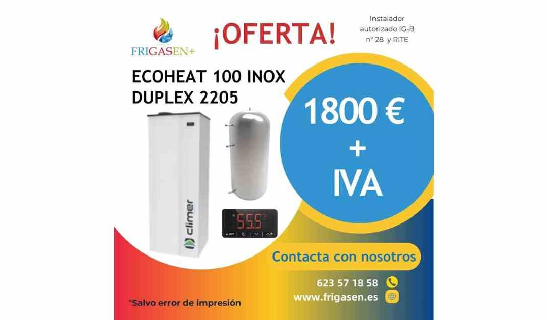 ¡Oferta exclusiva en bombas de calor Ecoheat 1800 € + IVA !